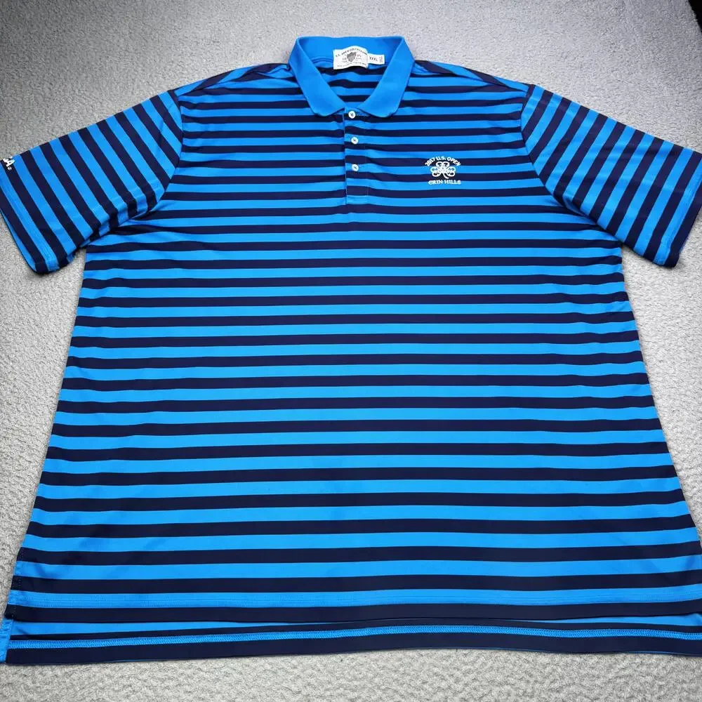 2017 U.S. Open Erin Hills Shirt Polo Mens 3XL Blue Stripe Golf USGA Tournament